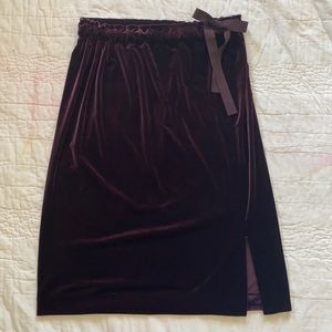Ann Taylor velvet midi skirt